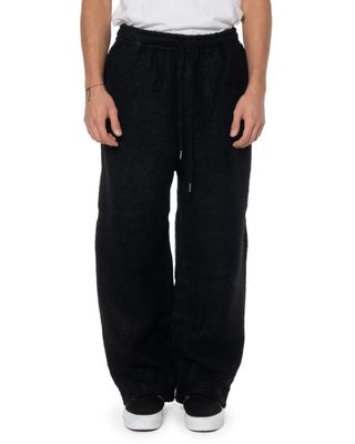 ARTE BOILED WOOL EASE PANTS BLACK