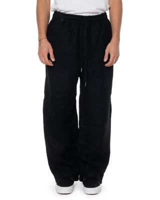 ARTE BOILED WOOL EASE PANTS BLACK