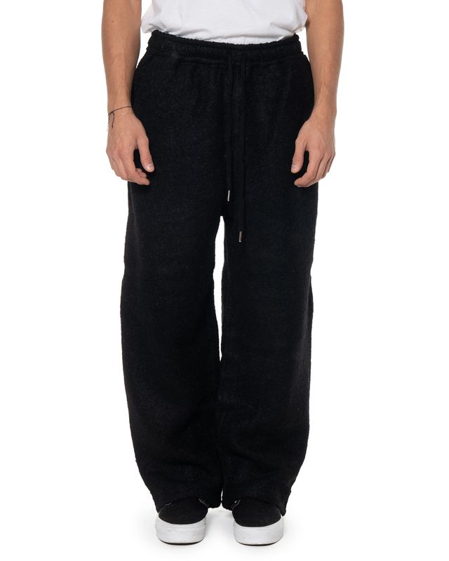 ARTE BOILED WOOL EASE PANTS BLACK