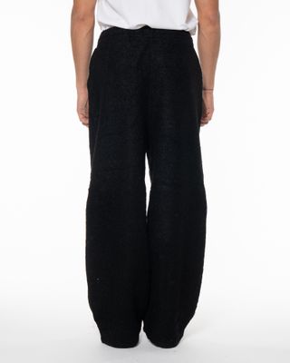 ARTE BOILED WOOL EASE PANTS BLACK