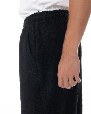 ARTE BOILED WOOL EASE PANTS BLACK